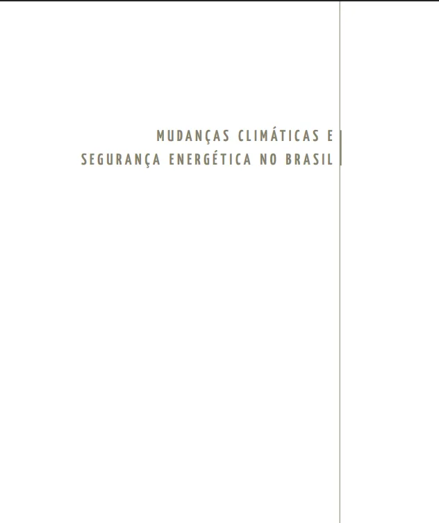 Mudanças Climáticas e Segurança Energética no Brasil